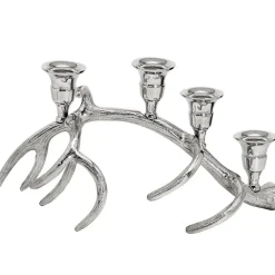 Adventskerzenhalter KINGSTON Edzard silber Höhe 17 cm