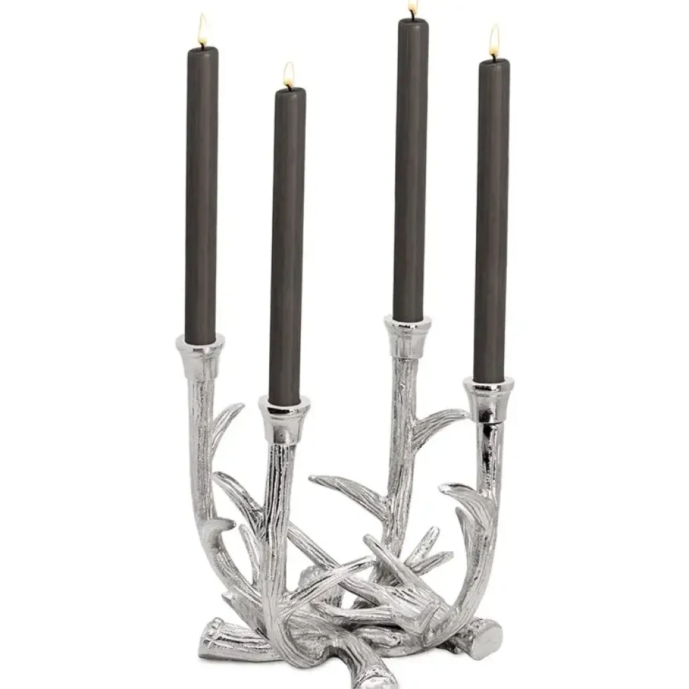 Adventskerzenhalter KINGSTON Edzard silber H 22 cm