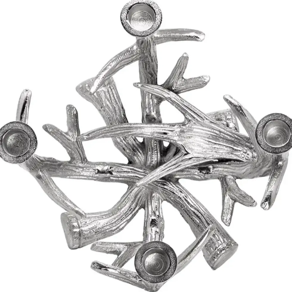 Adventskerzenhalter KINGSTON Edzard silber H 22 cm