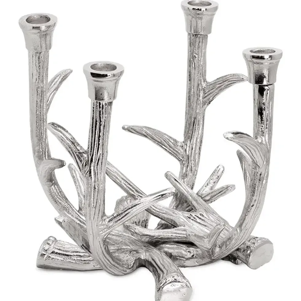 Adventskerzenhalter KINGSTON Edzard silber H 22 cm