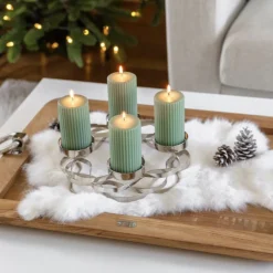 Adventskranz Alita vernickelt Edzard 25 cm