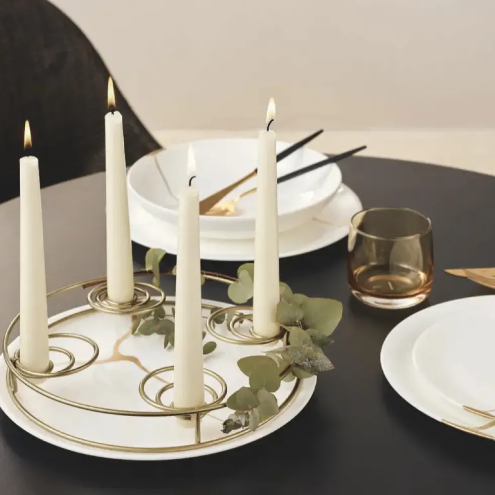 Adventskranz Asa multifunktional gold