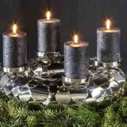 Adventskranz Edelstahl Style Kaheku Ø 50 | 37 cm