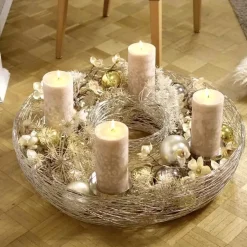 Adventskranz Edelstahl Versailles Durchmesser 78 cm