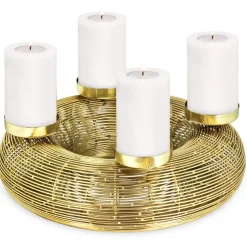 Adventskranz gold NILS Edzard Durchmesser 32 cm