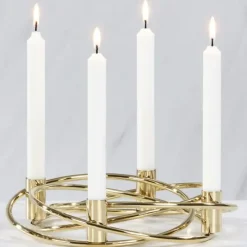 Adventskranz Kerzenhalter gold Crowne 25 cm