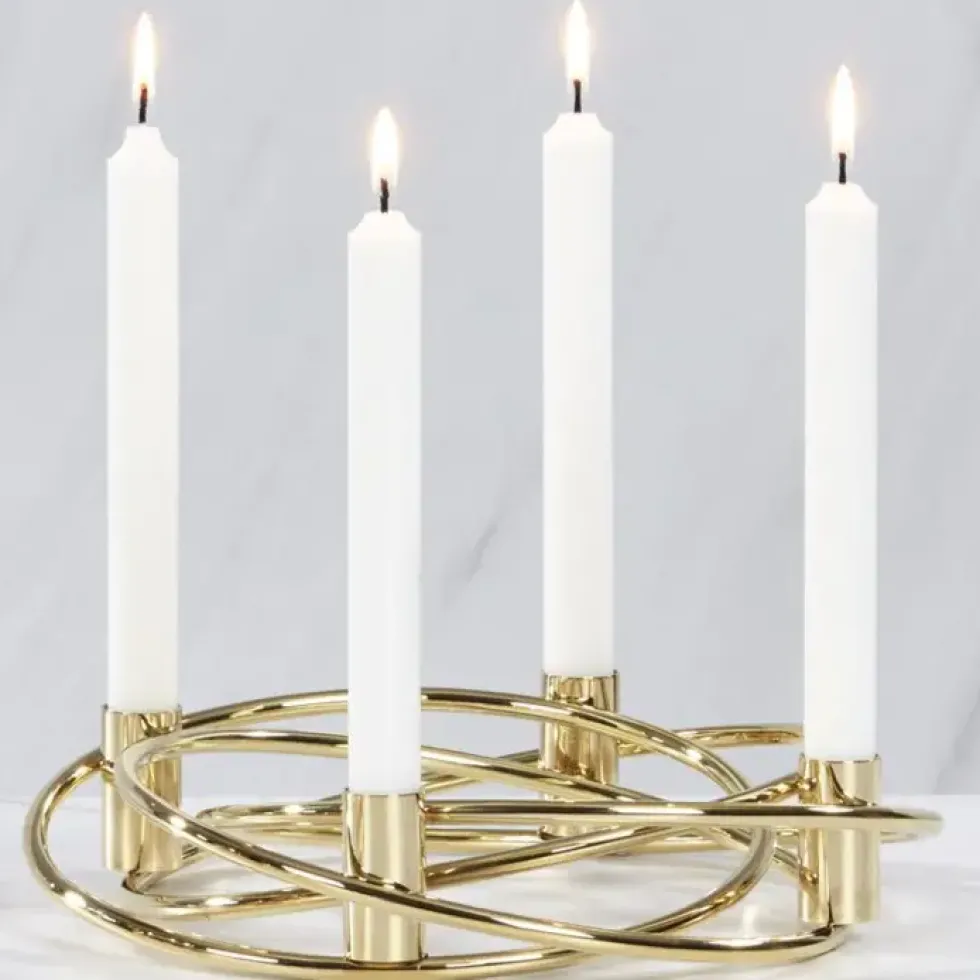 Adventskranz Kerzenhalter gold Crowne 25 cm
