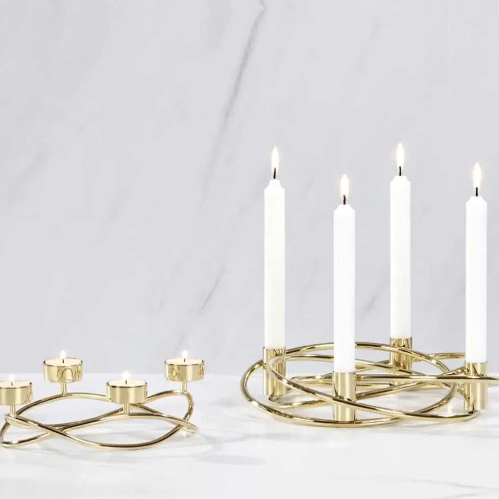 Adventskranz Kerzenhalter gold Crowne 25 cm