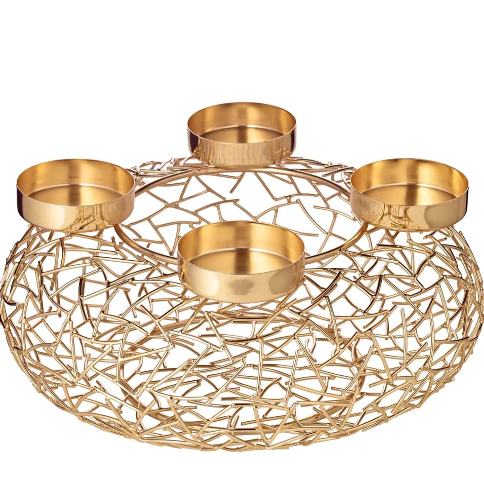 Adventskranz Milano gold Edzard Ø 34 cm