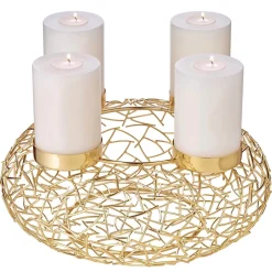 Adventskranz Milano gold Edzard Ø 34 cm