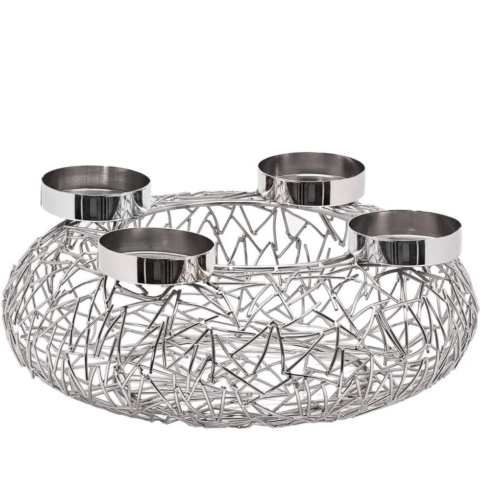 Adventskranz Milano silber Edzard