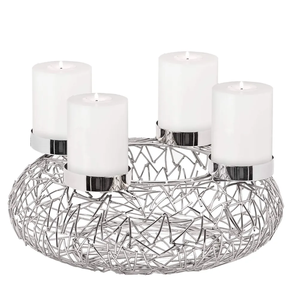 Adventskranz Milano silber Edzard
