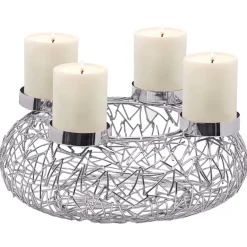 Adventskranz Milano silber Edzard