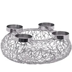 Adventskranz Milano silber Edzard