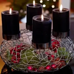 Adventskranz Milano Titanoptik Edzard | Ø 34 cm
