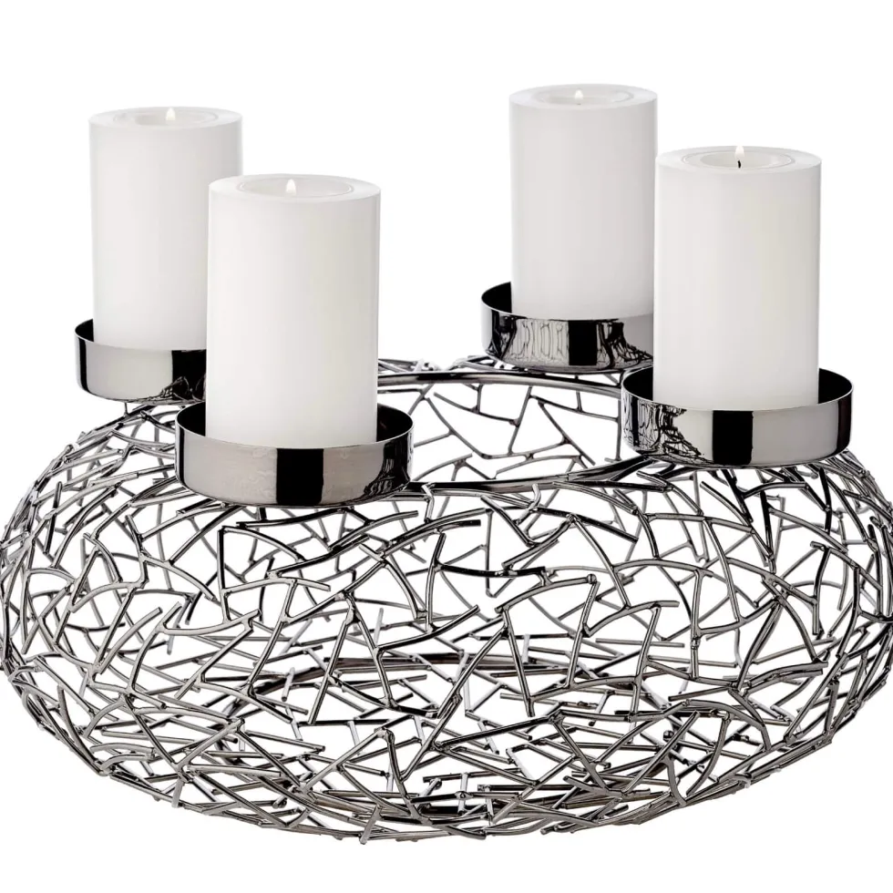 Adventskranz Milano Titanoptik Edzard | Ø 34 cm