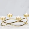 Adventskranz mit Teelichthalter gold Crowne Kaheku 25 cm