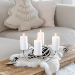 Adventskranz modern Alloa Edzard Edelstahl Ø 33 cm