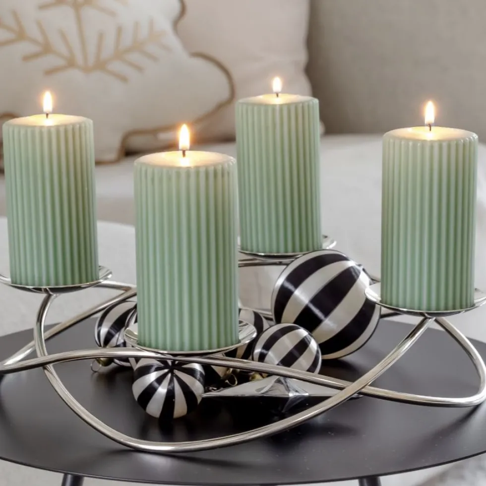 Adventskranz modern Alloa Edzard Edelstahl Ø 33 cm