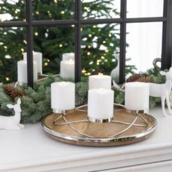 Adventskranz modern Alva Edelstahl Edzard Ø 33 cm