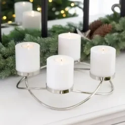 Adventskranz modern Alva Edelstahl Edzard Ø 33 cm