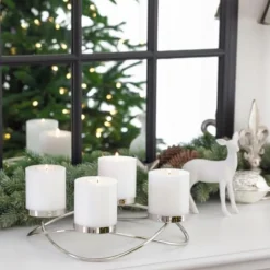 Adventskranz modern Alva Edelstahl Edzard Ø 33 cm