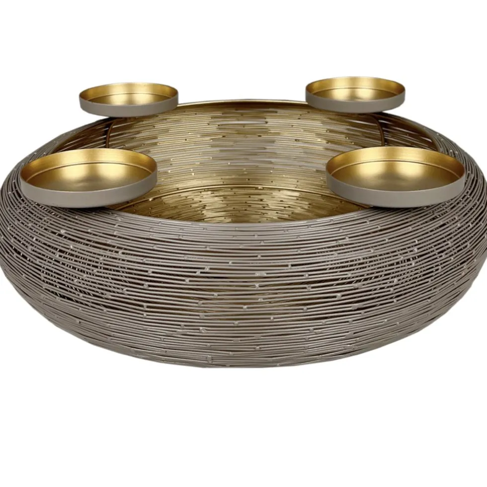 Adventskranz modern Fia gold | Ø 50 /40 cm
