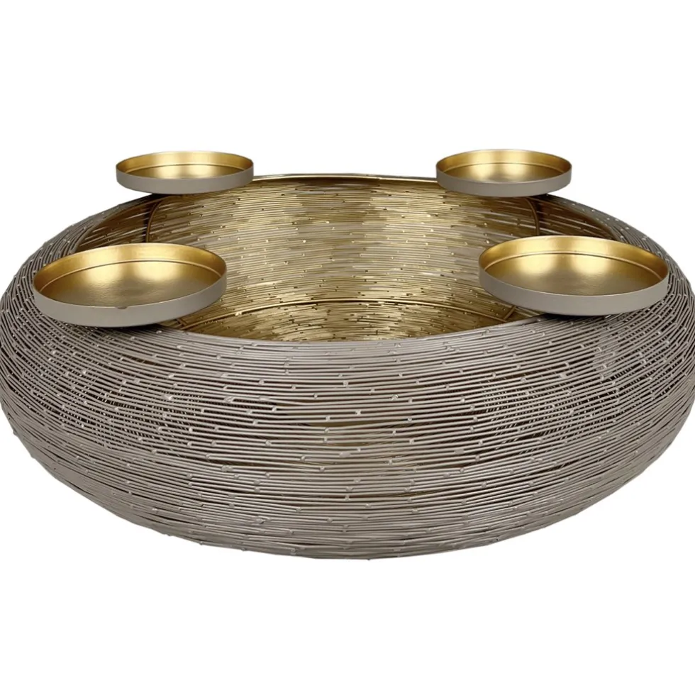 Adventskranz modern Fia gold | Ø 50 /40 cm