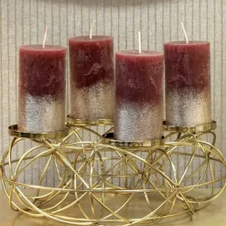Adventskranz modern gold Messina Durchmesser 30 cm