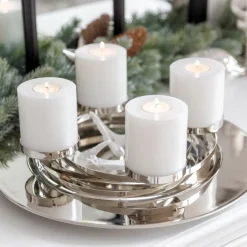 Adventskranz modern LA ANNABELL Edzard Edelstahl