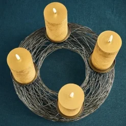 Adventskranz modern TANGLE Titanoptik Werner Voß Durchmesser 37 cm