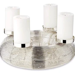 Adventskranz modern Verona Edzard Edelstahl Durchmesser 30 cm