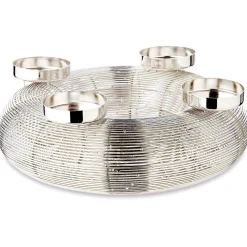 Adventskranz modern Verona Edzard Edelstahl Durchmesser 30 cm