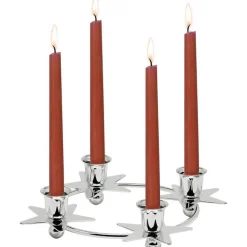 Adventskranz silber STERNE Edzard Durchmesser 19 cm