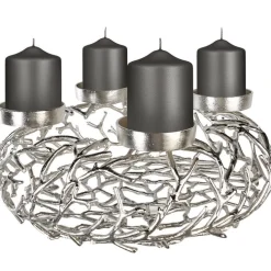Adventskranz TWIGS Casablanca silber Durchmesser 56 cm