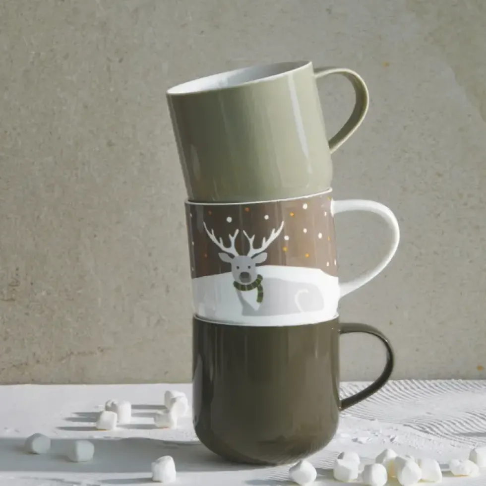 ASA Henkelbecher Kaffeebecher aus Porzellan earth 400 ml