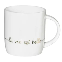 ASA Henkelbecher weiß la vie est belle 350 ml