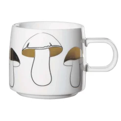 Asa Tasse weiß Pilzmotiv gold 350 ml