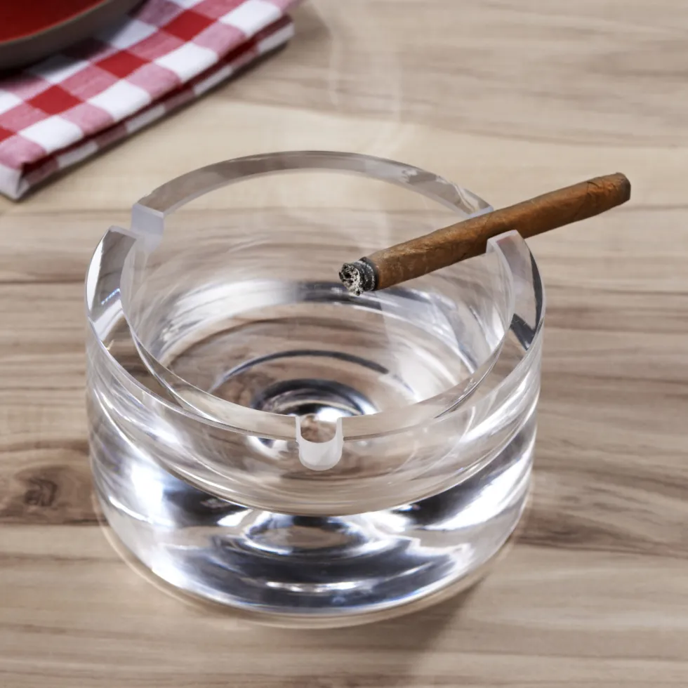 Aschenbecher Kristallglas NUDE Fumo Durchmesser 10 cm