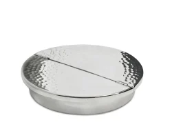 Aschenbecher mit Deckel Madras Edzard schwerversilbert Durchmesser 13 cm