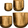 Übertopf gold Metall Carly 4er Set