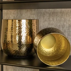 Übertopf gold Metall Carly 4er Set