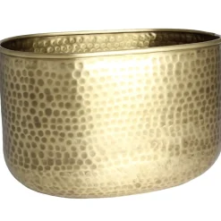 Übertopf groß Morrisson Kaheku oval Messing