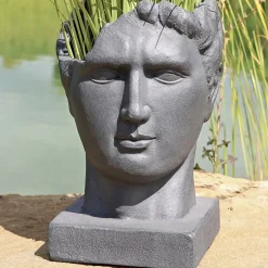 Übertopf Pflanzkopf Mann Höhe 38 cm