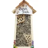 Bienenhotel groß mit Lamellendach weiß Vogelvilla Höhe 34 cm