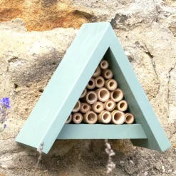 Bienenhotel Triangular thymiangrün Höhe 21 cm