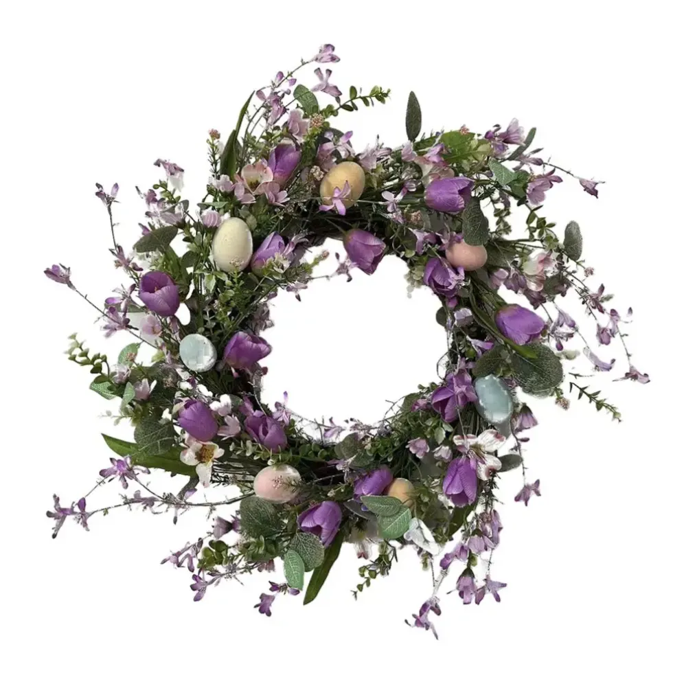 Blumenkranz Türkranz Frühling mit Ostereier Durchmesser 55 cm