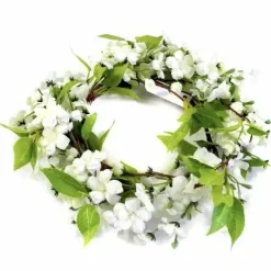 Blumenkranz Türkranz Frühling Seide Kirschblütenkranz creme 30 cm