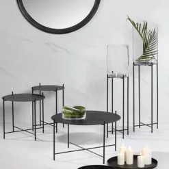 Blumensäule Metall Risby Kaheku H 83 cm