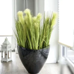 Blumentopf groß Amina Hochglanz schwarz H 35 cm